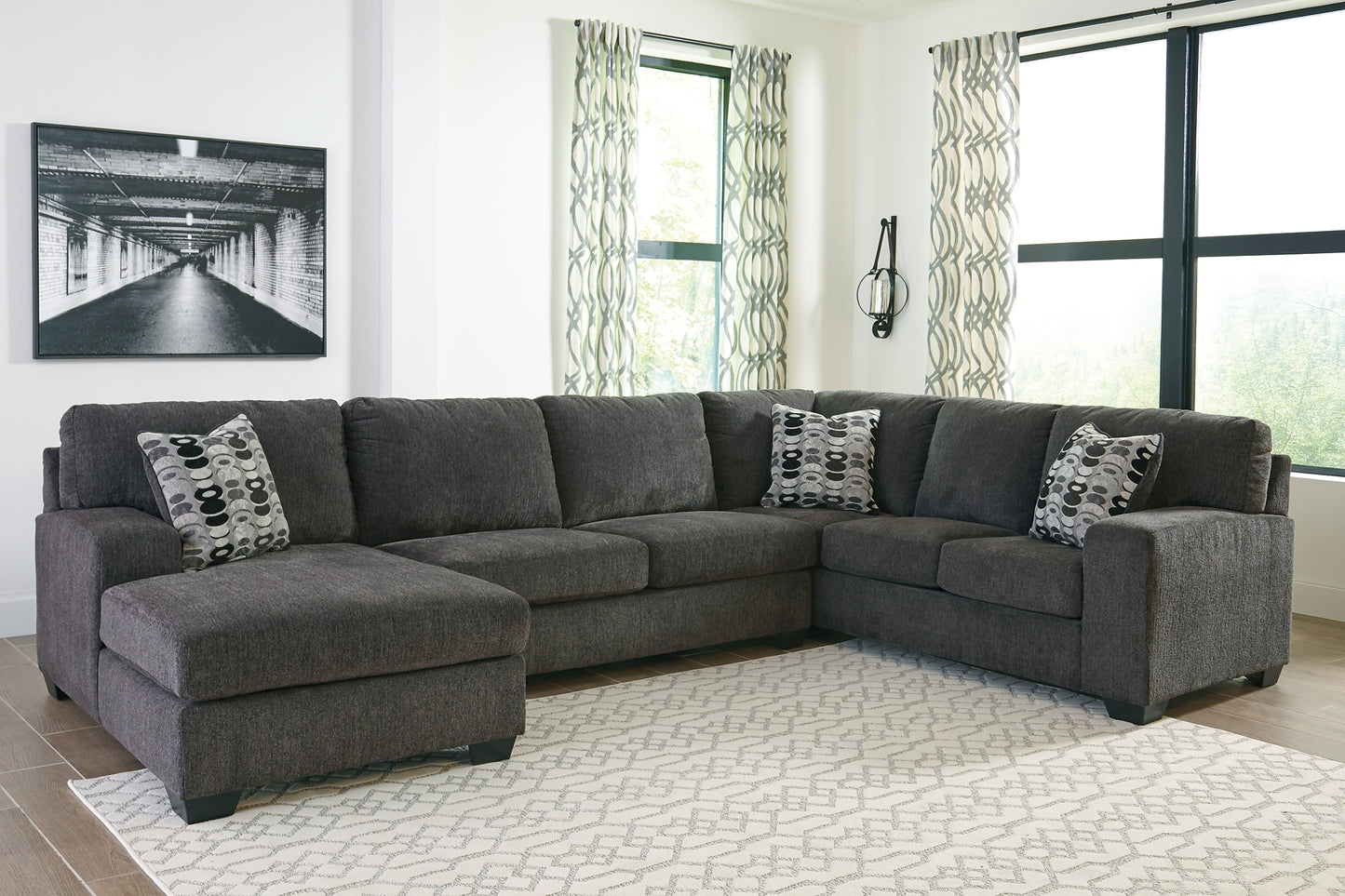 Ballinasloe 3-Piece Sectional with Ottoman