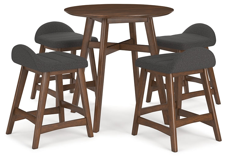 Ashley Express - Lyncott Counter Height Dining Table and 4 Barstools