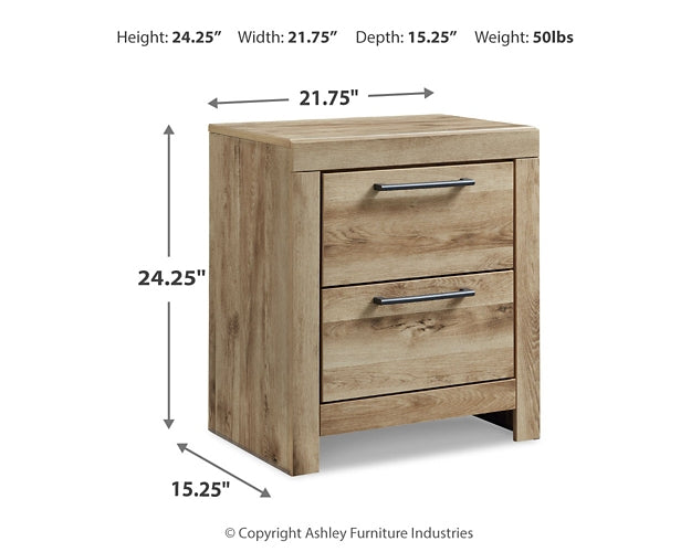 Hyanna Twin Panel Bed with Storage with Mirrored Dresser, Chest and Nightstand