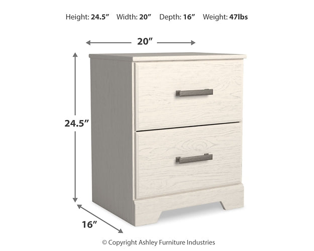 Stelsie Twin Panel Bed with Mirrored Dresser and 2 Nightstands