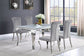 Betty Velvet Upholstered Dining Side Chair Grey (Set of 4)