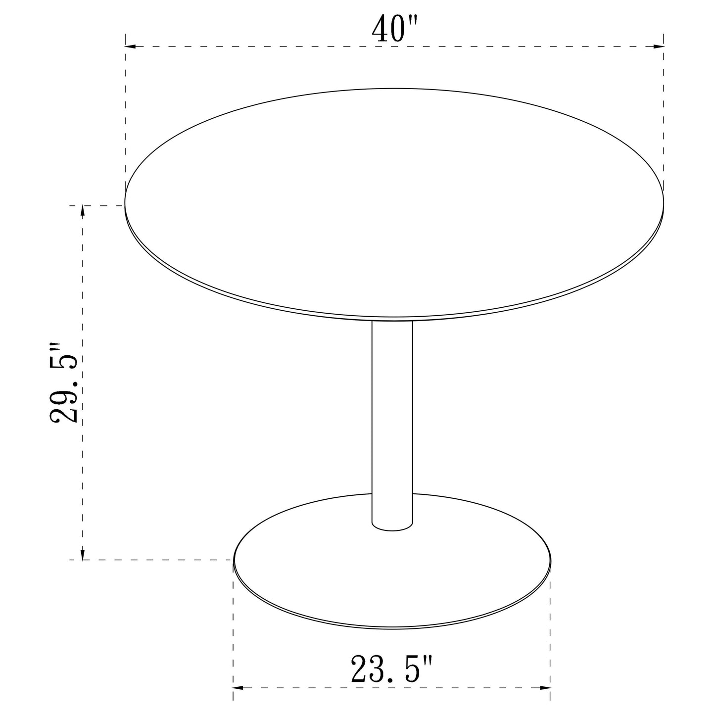 Lowry 5-piece Round Dining Table Set White and Black