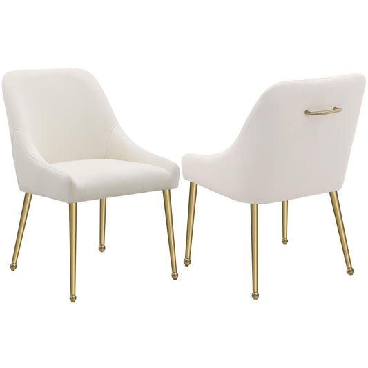 Mayette Upholstered Dining Side Chair Ivory (Set of 2)