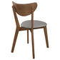 Alfredo Dining Side Chair Grey and Natural Walnut (Set of 2)