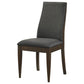 Wes Upholstered Dining Side Chair Dark Walnut (Set of 2)