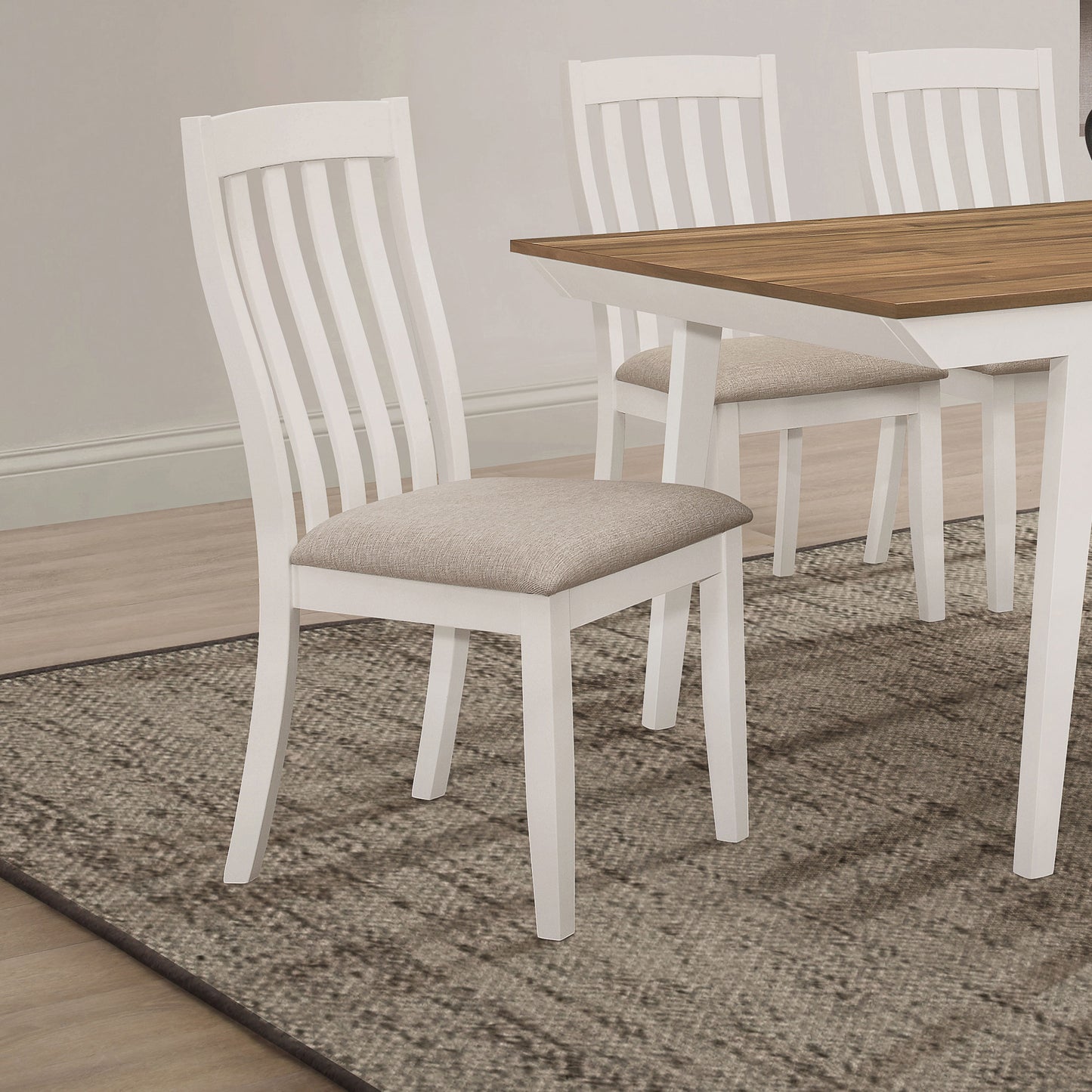 Nogales Wood Dining Side Chair Off White (Set of 2)