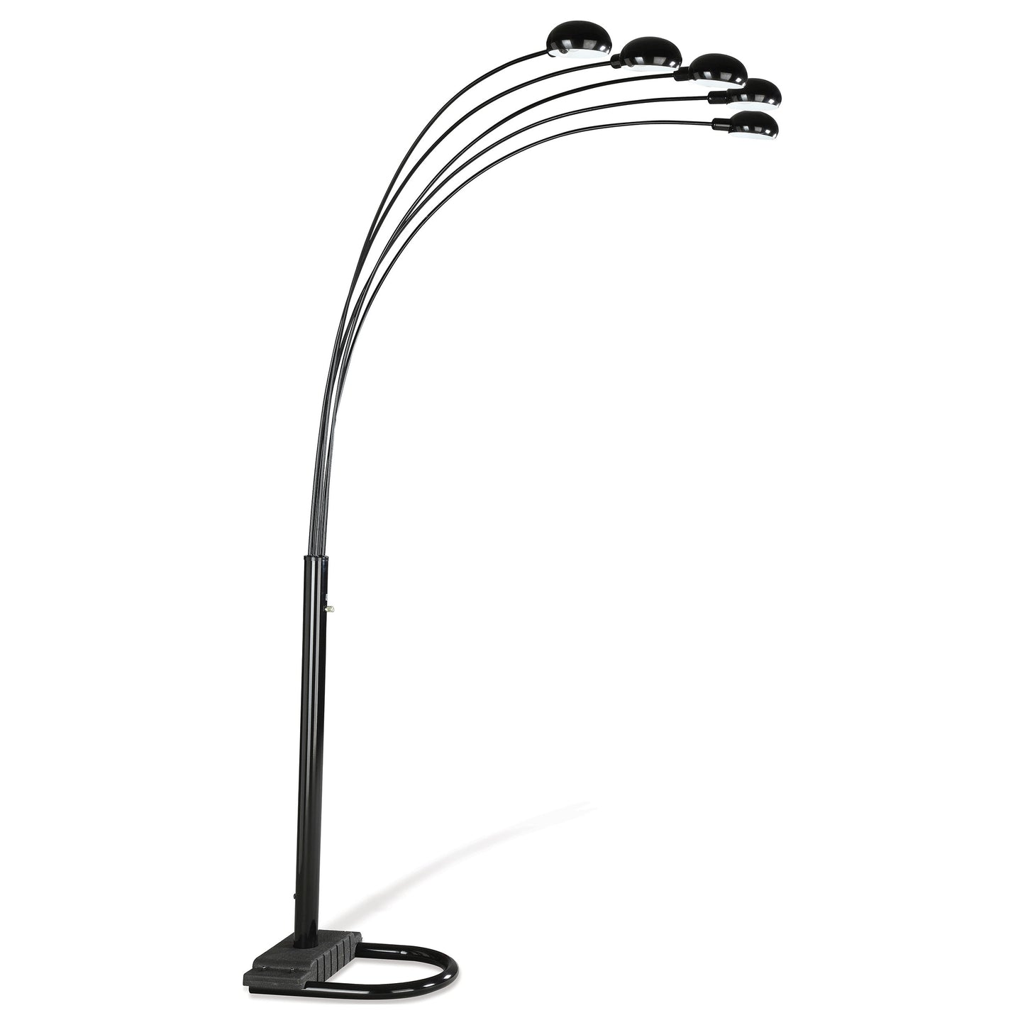 Kayd 92-inch Arc 5-light Dome Shade Metal Floor Lamp Black