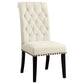 Alana Fabric Upholstered Dining Side Chair Beige (Set of 2)