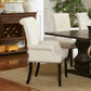 Alana Fabric Upholstered Dining Arm Chair Beige