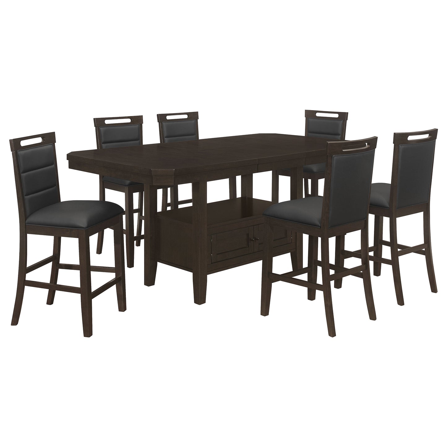 Prentiss 7-piece Butterfly Leaf Dining Table Set Cappuccino