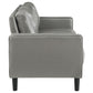 Ruth 2-piece Upholstered Track Arm Sofa Set Grey