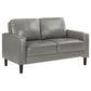 Ruth 2-piece Upholstered Track Arm Sofa Set Grey