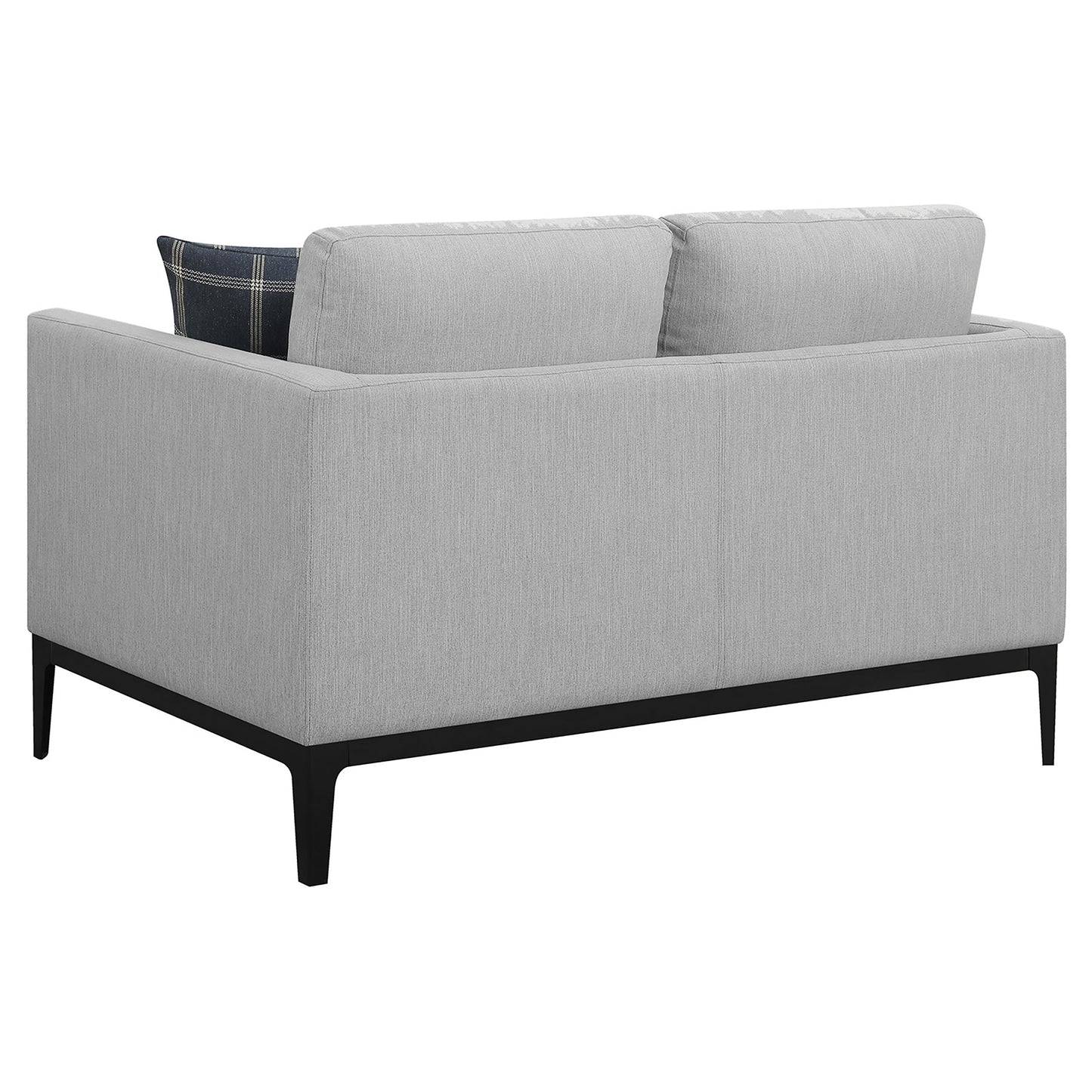 Apperson 2-piece Upholstered Track Arm Sofa Set Light Grey