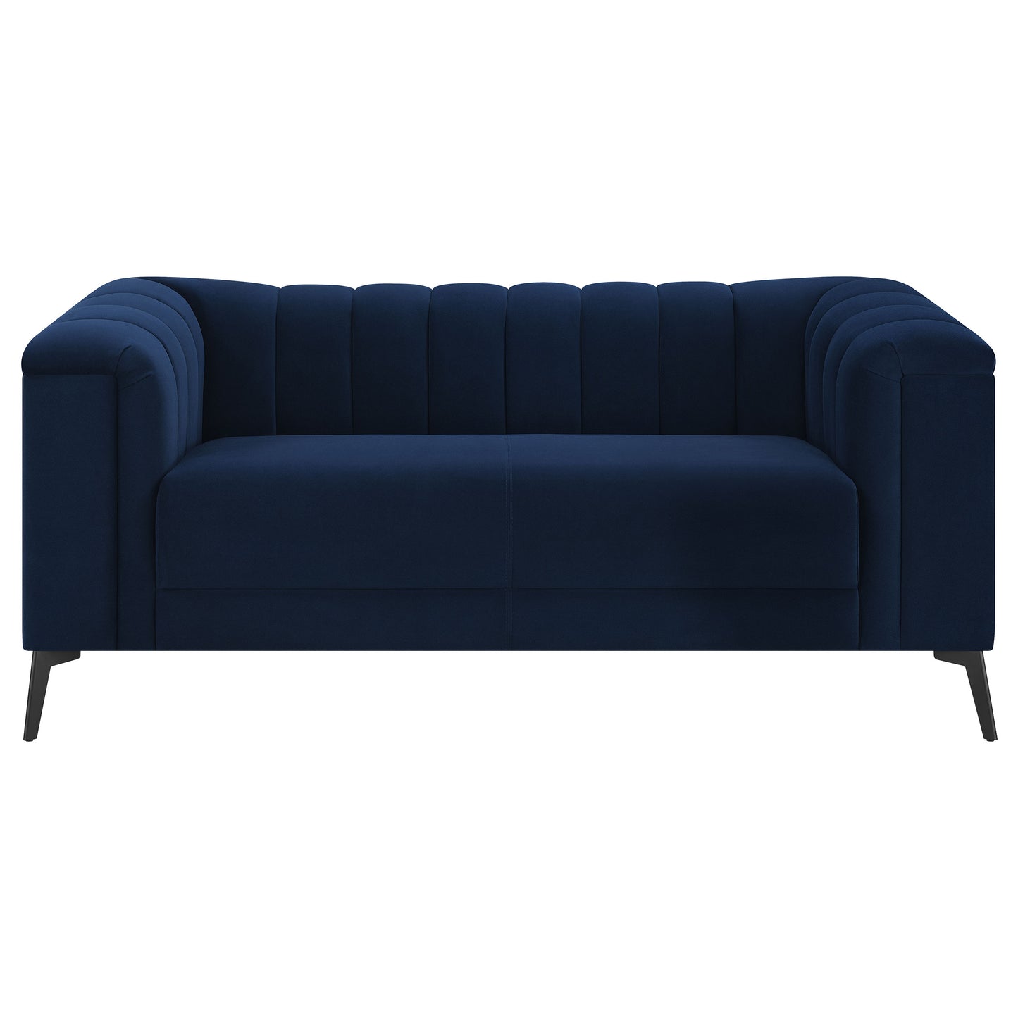 Chalet 3-piece Upholstered Tuxedo Arm Tufted Sofa Set Blue