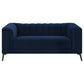 Chalet 3-piece Upholstered Tuxedo Arm Tufted Sofa Set Blue