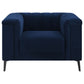 Chalet 3-piece Upholstered Tuxedo Arm Tufted Sofa Set Blue