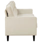 Jonah 3-piece Upholstered Track Arm Sofa Set Ivory