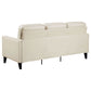 Jonah 3-piece Upholstered Track Arm Sofa Set Ivory