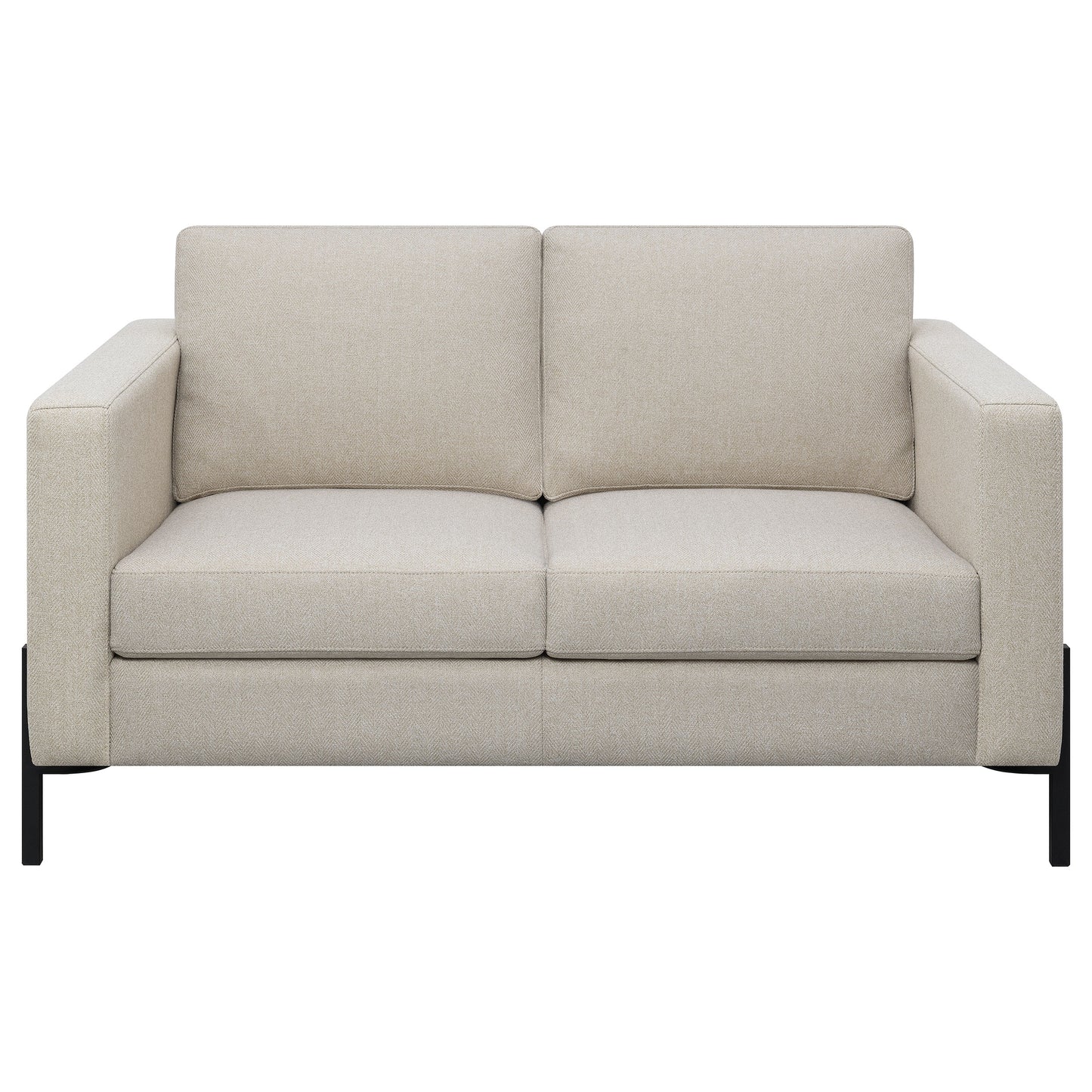 Tilly 2-piece Upholstered Track Arm Sofa Set Oatmeal