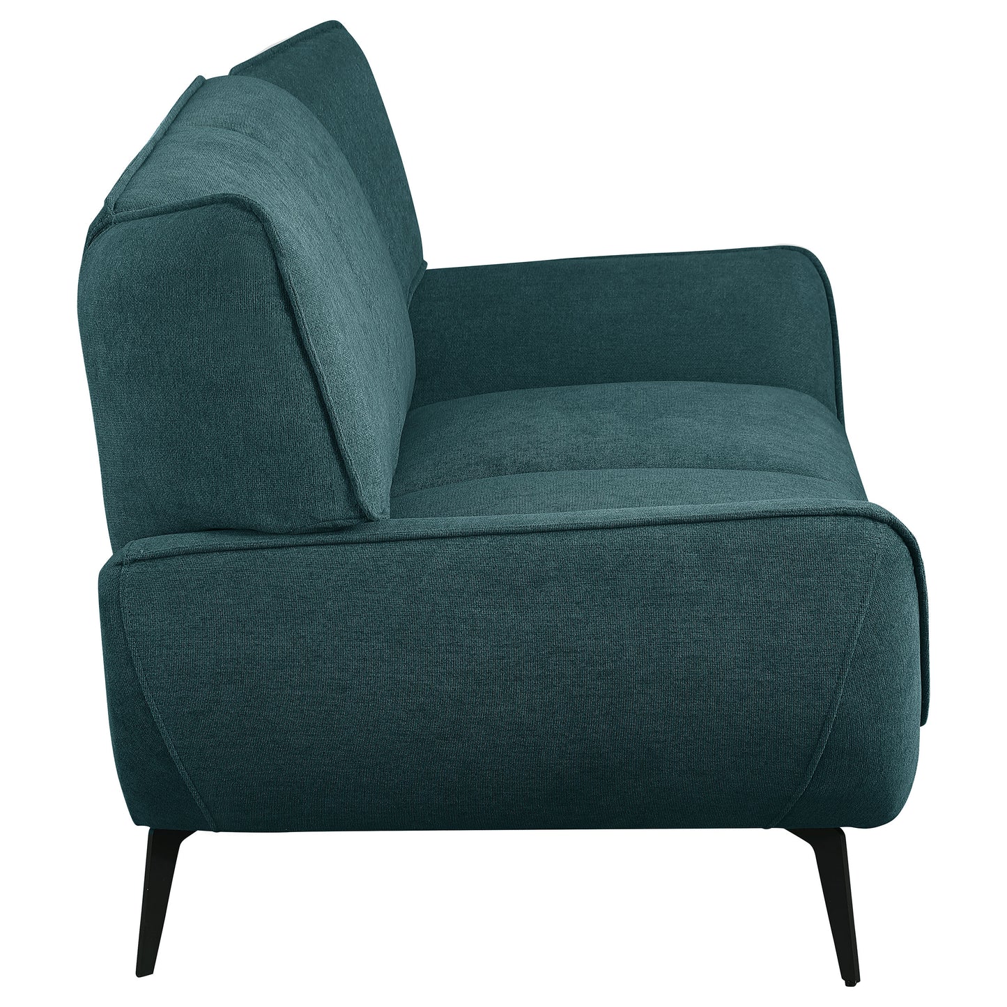 Acton 2-piece Upholstered Flared Arm Sofa Set Teal Blue