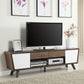 Alvin 2-door Engineered Wood 74" TV Stand Dark Walnut