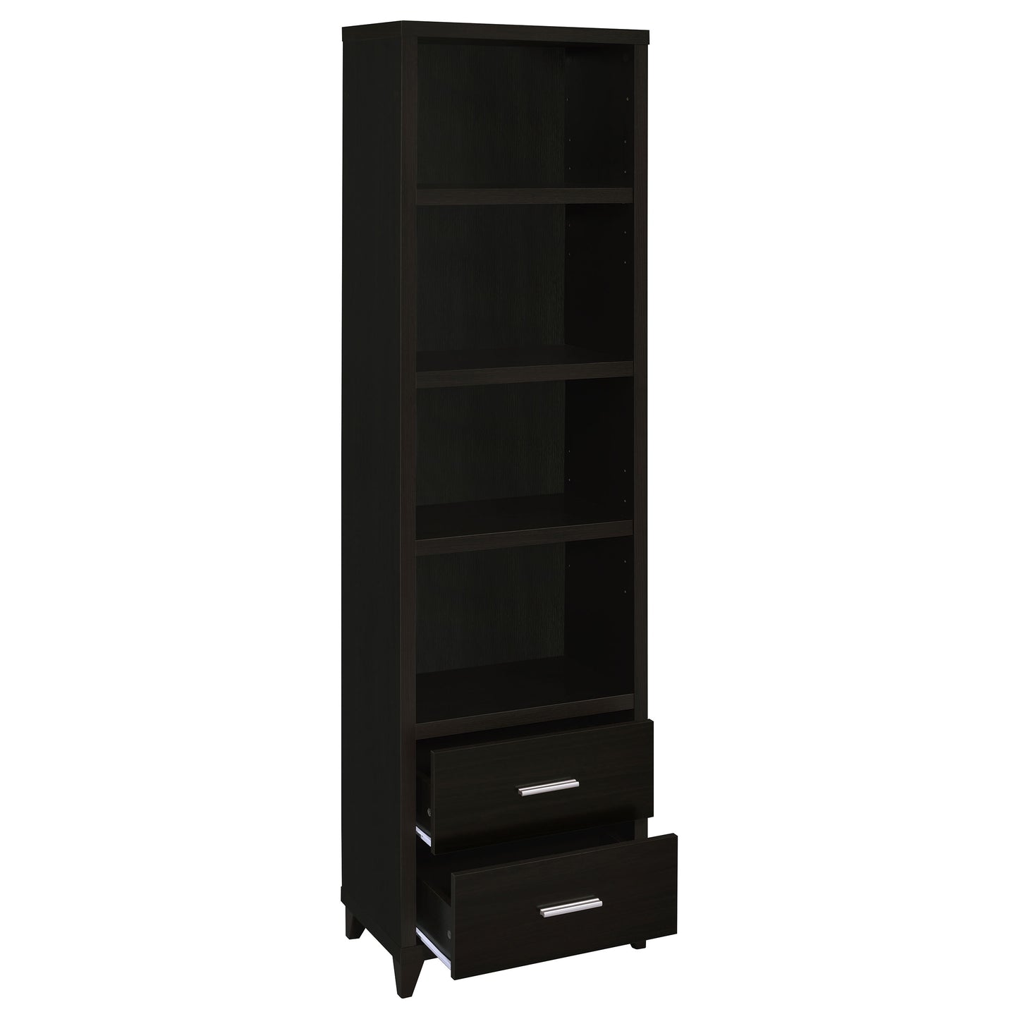 Lewes 4-shelf Engineered Wood Media Tower Cappuccino