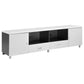 Burkett 2-door Engineered Wood 71" TV Stand White High Gloss