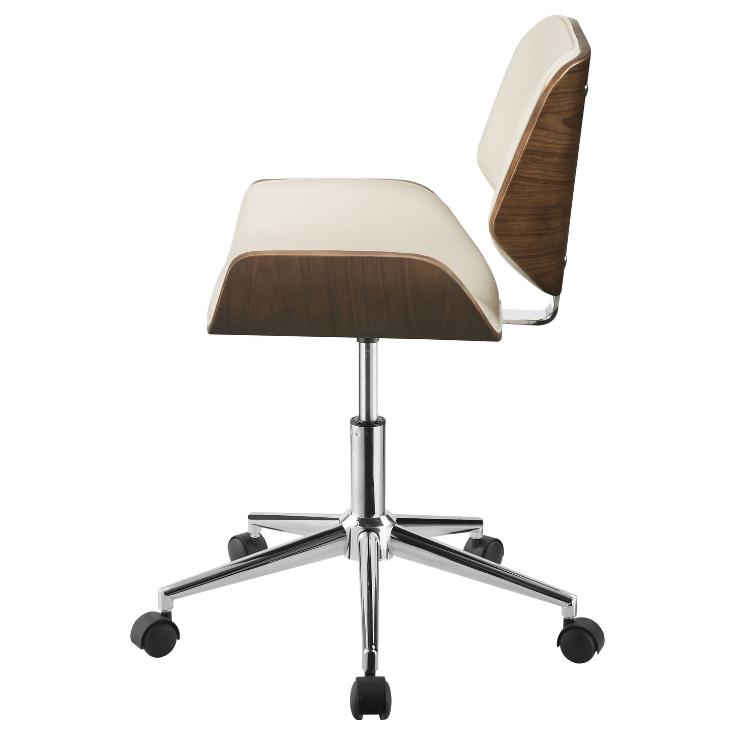 Addington Upholstered Adjustable Office Desk Chair Ecru