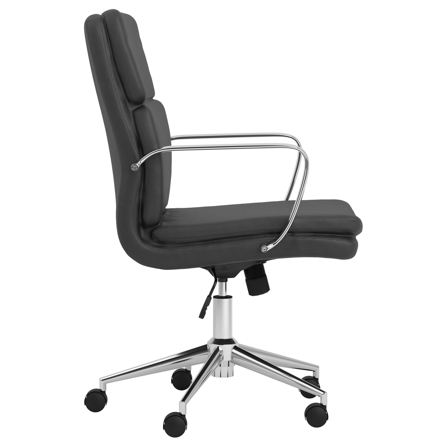 Ximena Upholstered Adjustable Mid Back Office Chair Black