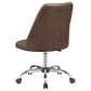 Althea Upholstered Adjustable Home Office Desk Chair Brown