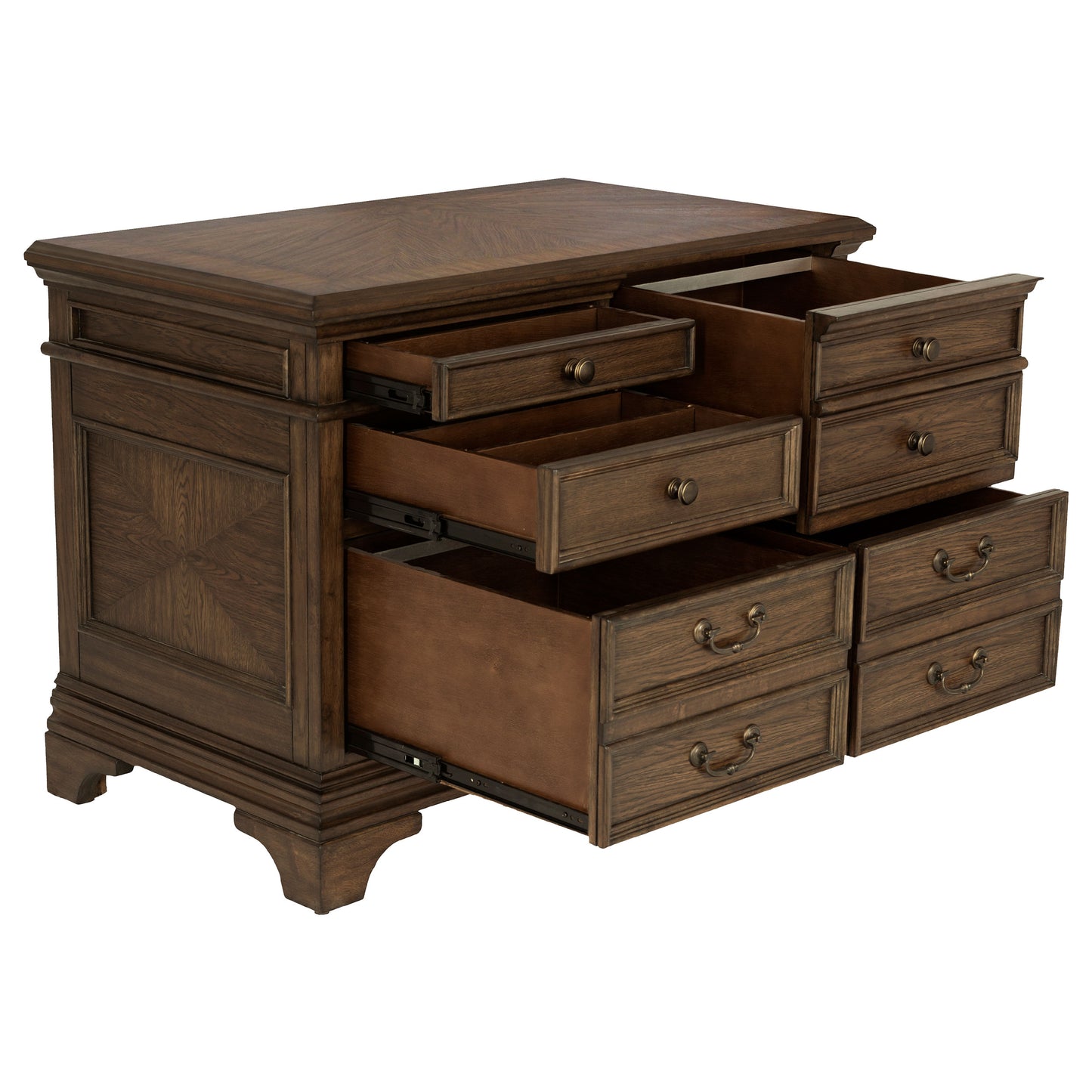 Hartshill 5-drawer Home Office File Cabinet Burnished Oak