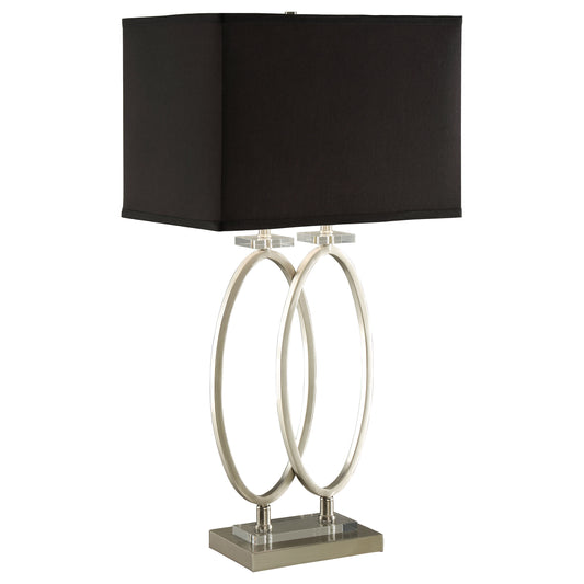 Izuku 29-inch Rectangular Shade Table Lamp Brush Nickel