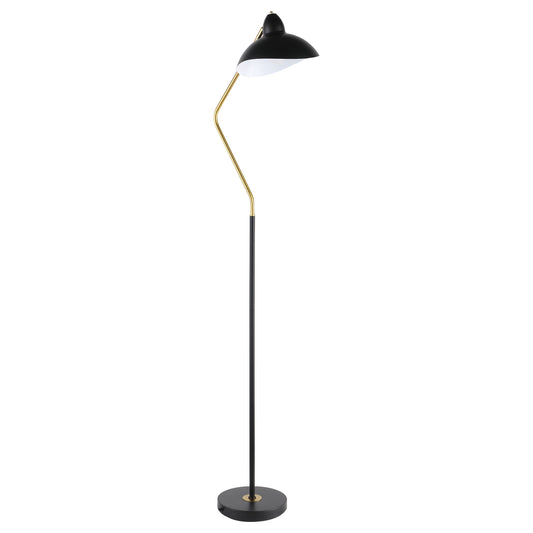 Lucien 69-inch Dome Shade Metal Task Floor Lamp Black