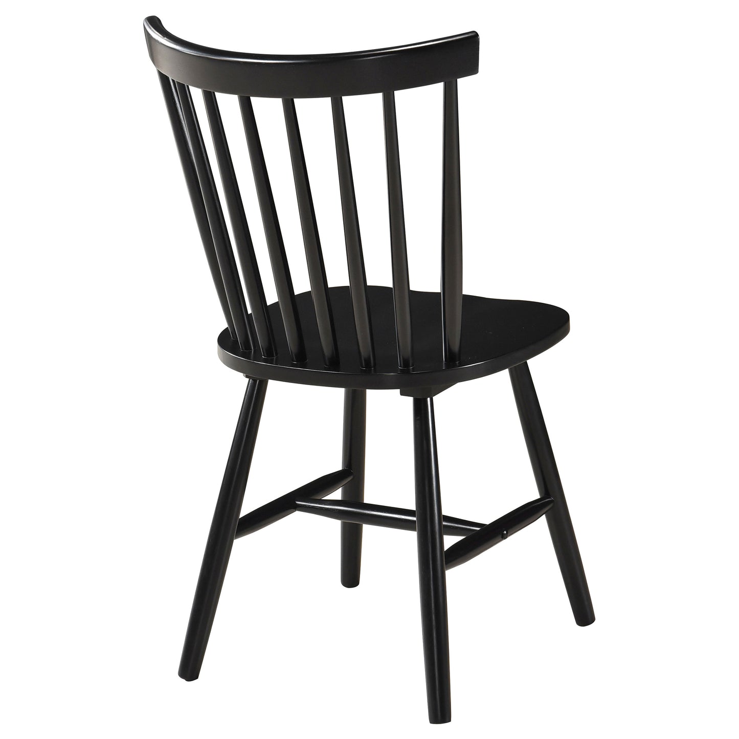 Hollyoak Windsor Wood Dining Side Chair Black (Set of 2)