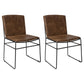 Abbott Metal Dining Side Chair Antique Brown (Set of 2)