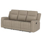 Brentwood Upholstered Motion Reclining Sofa Taupe