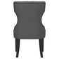 Baney Fabric Upholstered Dining Side Chair Grey and Black