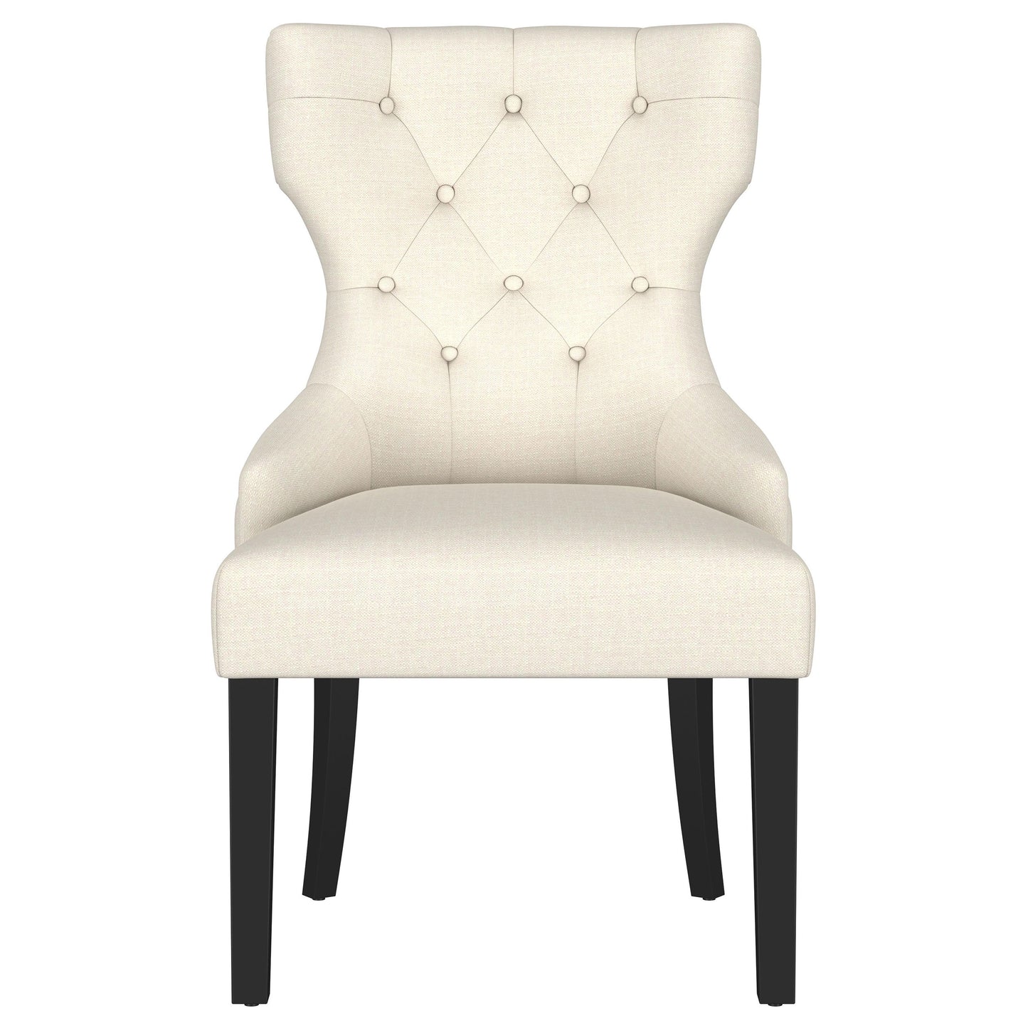 Baney Fabric Upholstered Dining Side Chair Beige and Black