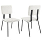 Calla Fabric Upholstered Dining Side Chair White (Set of 2)