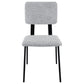 Calla Fabric Upholstered Dining Side Chair Grey (Set of 2)