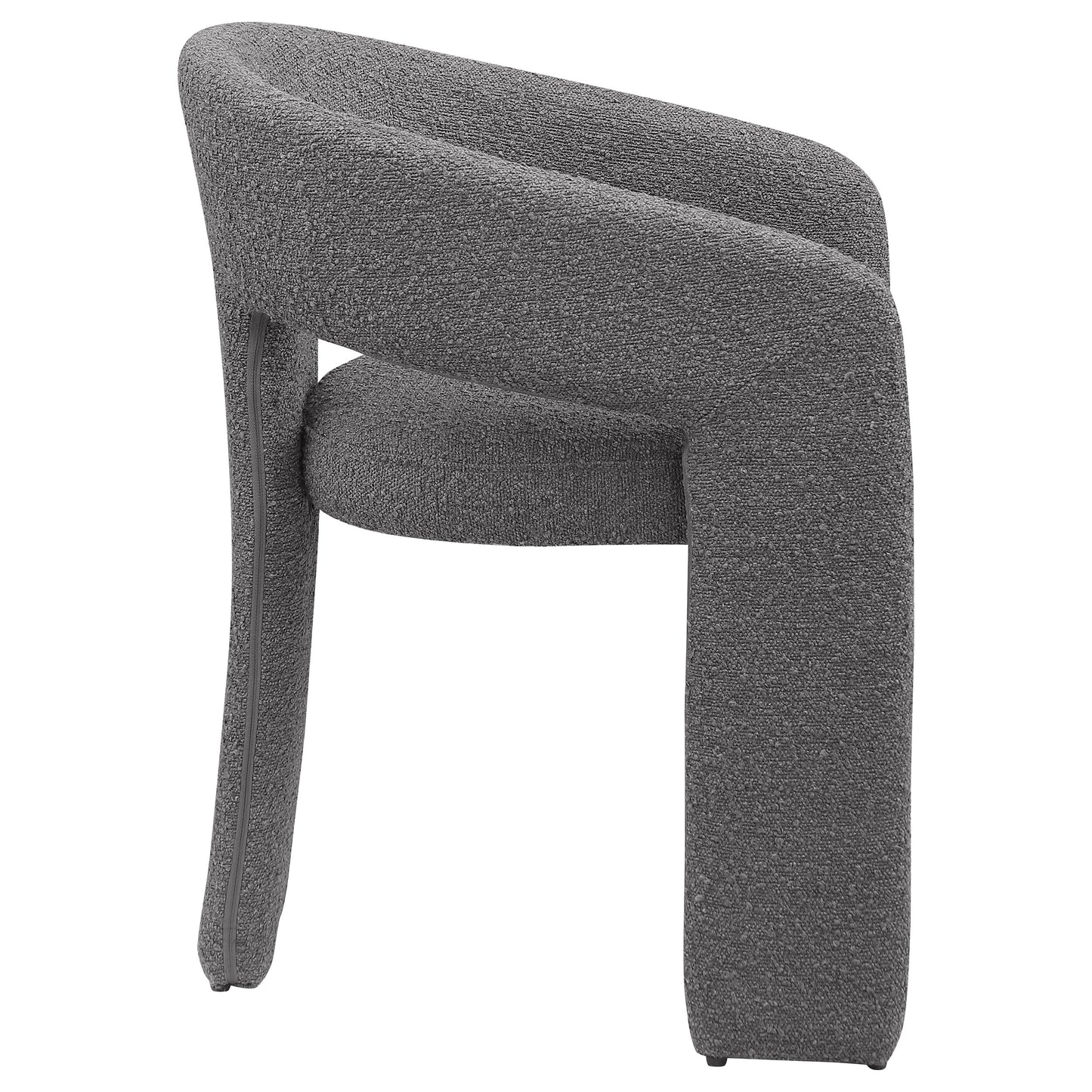 Eudora Boucle Upholstered Dining Arm Chair Grey (Set of 2)