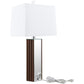 Elena 30-inch Square Tapered Mirrored Table Lamp Brown