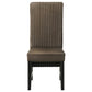 Barrand Upholstered Dining Side Chair Chocolate (Set of 2)