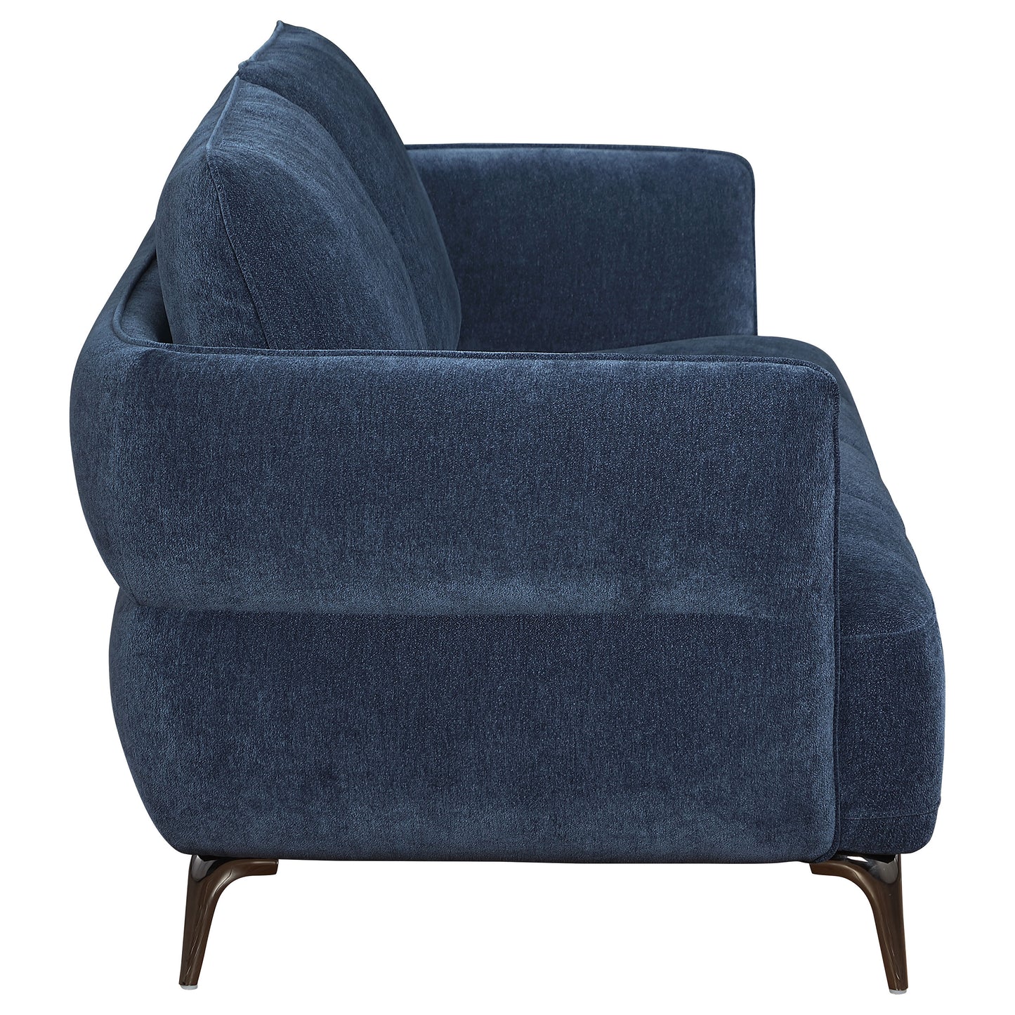 Lively 2-piece Chenille Upholstered Sofa Set Blue