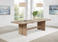 Kailani 110-inch Rectangular Wood Dining Table Beige Oak