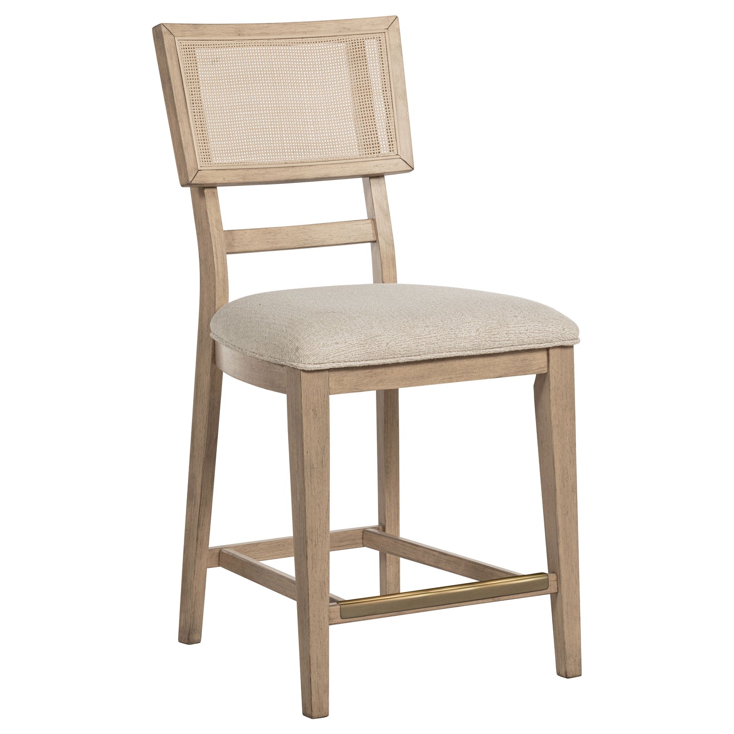 Kailani Rattan Cane Counter Side Chair Beige Oak (Set of 2)