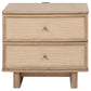 Kailani 2-drawer Nightstand Bedside Table Beige Oak