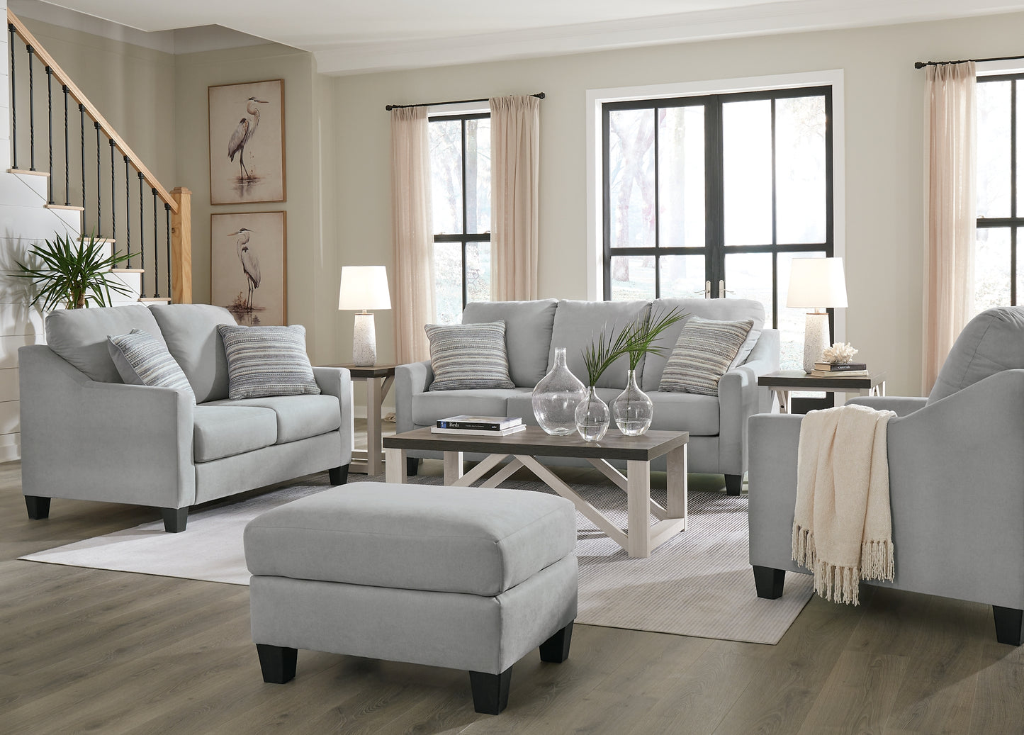 Adlai Sofa, Loveseat, Chair and Ottoman