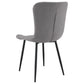 Horizon Upholstered Dining Side Chair Warm Grey (Set of 2)