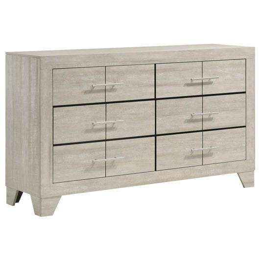 Trenton 6-drawer Bedroom Dresser Rustic Cream